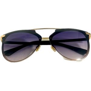 Dior Reflected P Rimless Aviator Sunglasses, Black Frame Purple Gradient Lens
